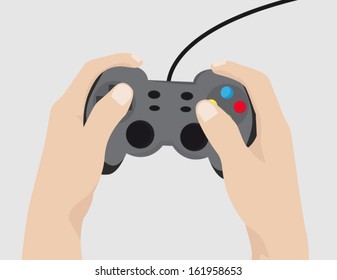 hand and joy stick