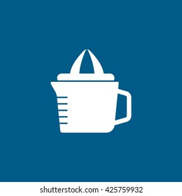 Hand Juicer Flat Icon On Blue Background