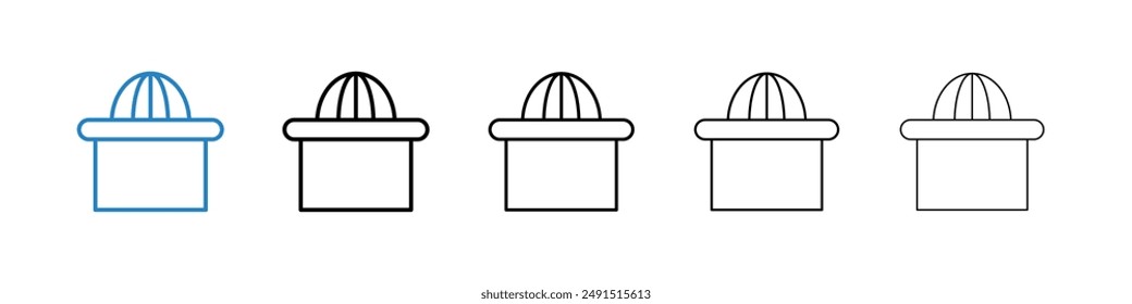 Hand Juicer icon in black and blue