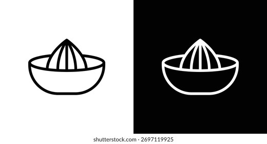 Logotipo del icono del exprimidor de la mano. Ilustración vectorial. Ilustración EPS.