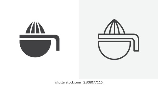 Hand Juicer icon in solid and outlined style