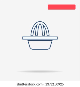 Hand juicer icon. Vector concept illustration for design.