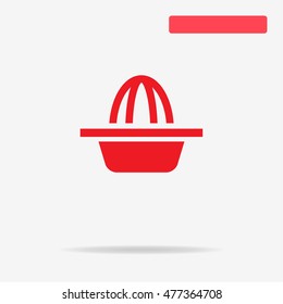 Hand juicer icon. Vector concept illustration for design.