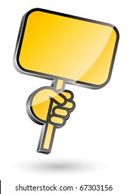 hand keeping sign icon vector illustration isolated on white background