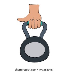 Hand with kettlebell