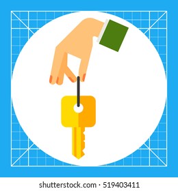Hand with Key Icon