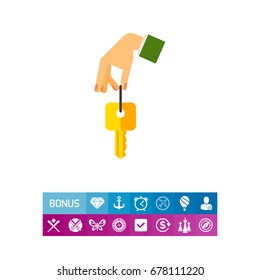 Hand with Key Icon