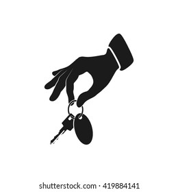 Hand Key Icon Vector