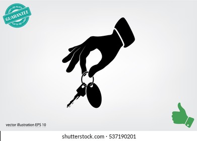 hand key icon vector