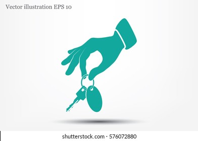 hand key icon vector.