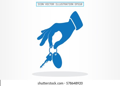 hand key icon vector.