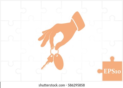 hand key icon vector