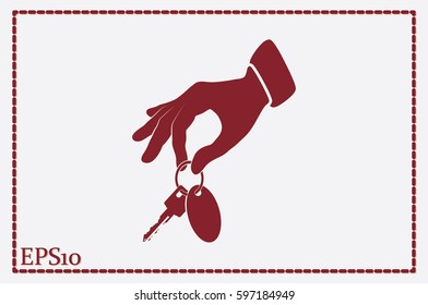 hand key icon vector