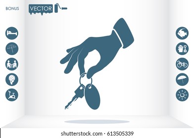 hand key icon vector