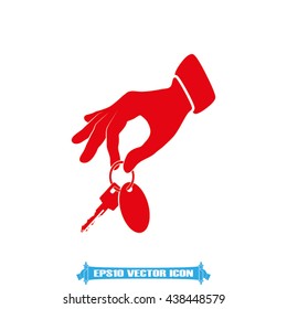 hand key icon vector illustration eps10.