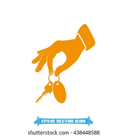 hand key icon vector illustration eps10.