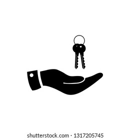 Hand Holding Keys Icon Stock Vector (Royalty Free) 1121730266 ...