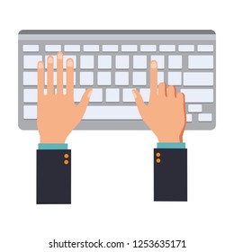 hand in the keyboard