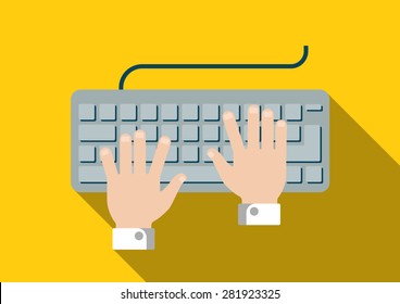 5,505 Hand typing keyboard Stock Vectors, Images & Vector Art ...