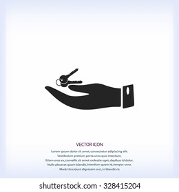 hand with keys  icon