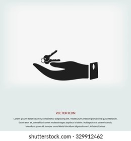 hand with keys  icon