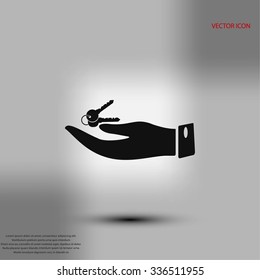 hand with keys  icon