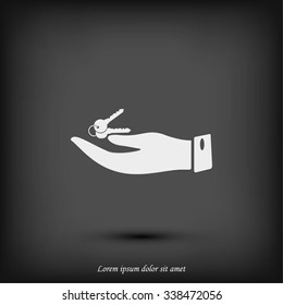 hand with keys  icon