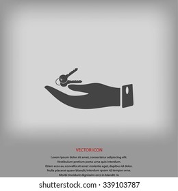 hand with keys  icon