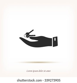 hand with keys  icon