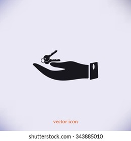 hand with keys  icon