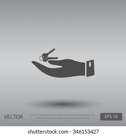 hand with keys  icon