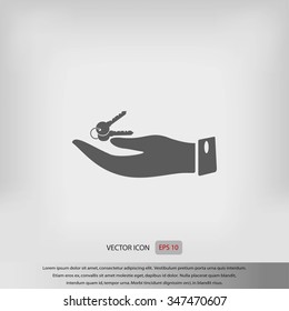hand with keys  icon