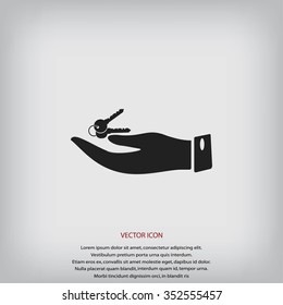 hand with keys  icon