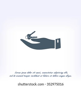 hand with keys  icon