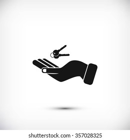 hand with keys  icon