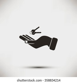 hand with keys  icon