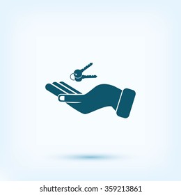 hand with keys  icon