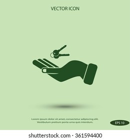 hand with keys  icon