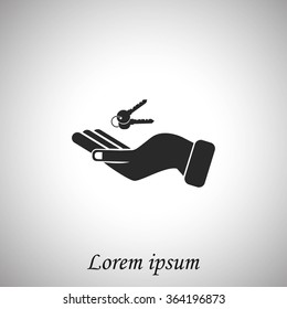 hand with keys  icon