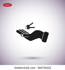 hand with keys  icon