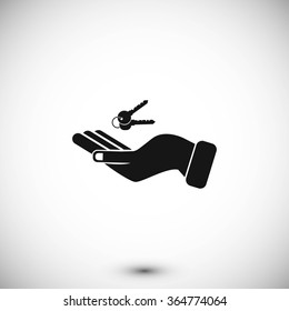 hand with keys  icon