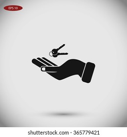hand with keys  icon