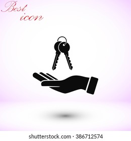 hand with keys  icon