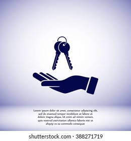 hand with keys  icon