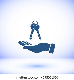 hand with keys  icon