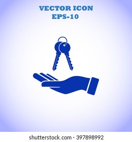 hand with keys  icon