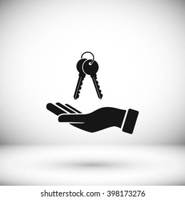 hand with keys  icon