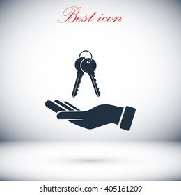hand with keys  icon