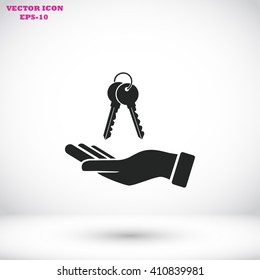 hand with keys  icon