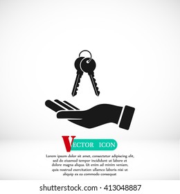 hand with keys  icon
